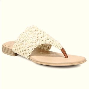 2/$60 NWT ivory crochet sandals